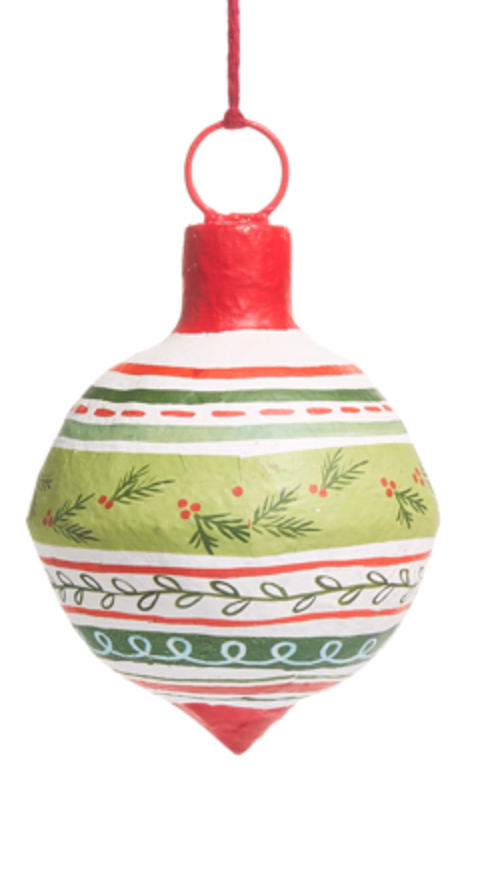 Christmas Paper Mache Ornament