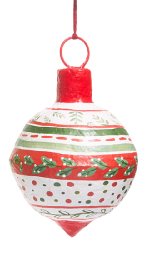Christmas Paper Mache Ornament