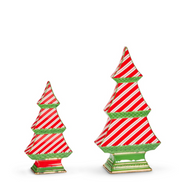 CANDY CANE STRIPE TABLETOP TREES