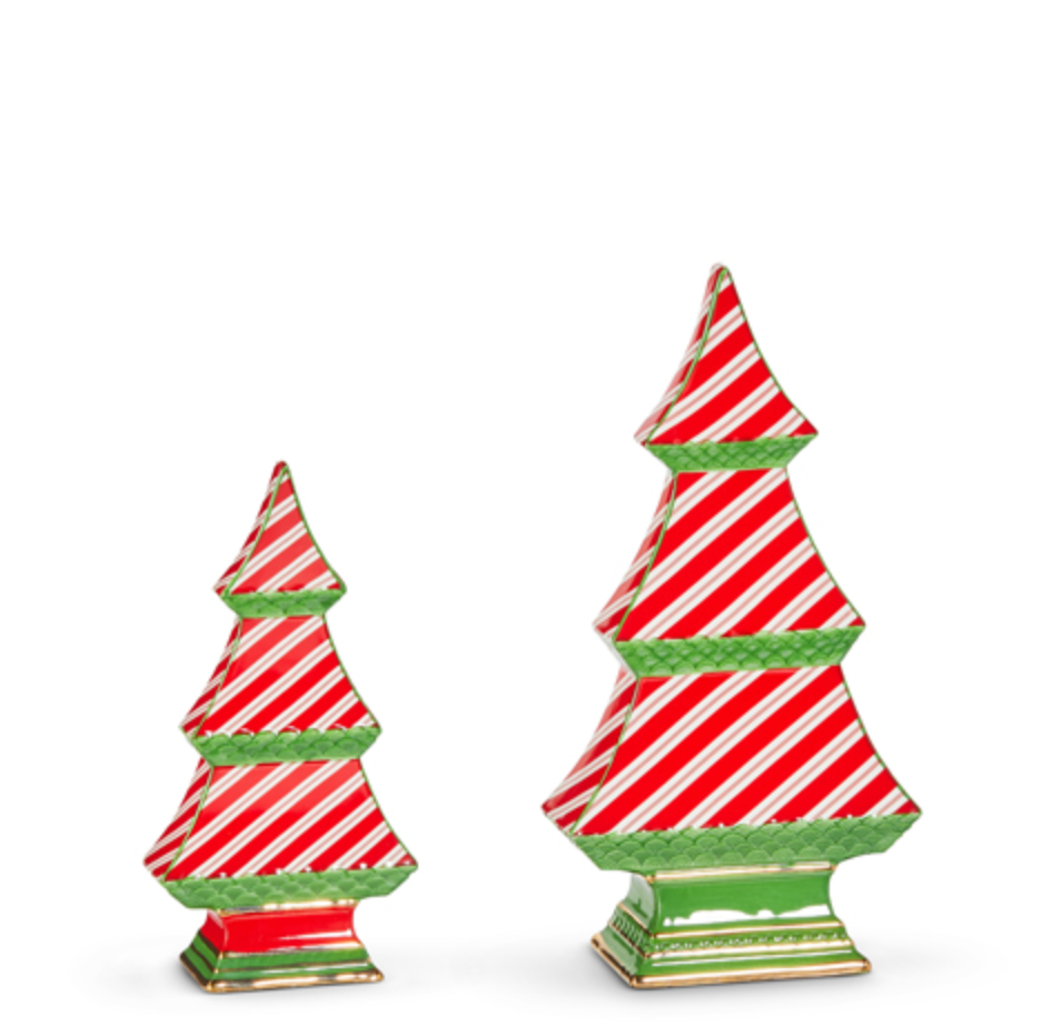 CANDY CANE STRIPE TABLETOP TREES