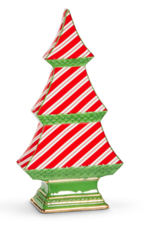 CANDY CANE STRIPE TABLETOP TREES