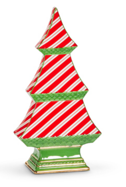 CANDY CANE STRIPE TABLETOP TREES