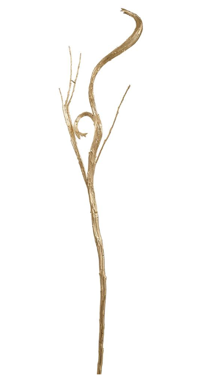 Metallic Gold Staghorn Fern Spray 43"