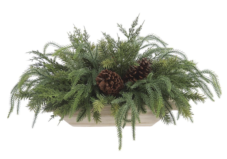 Mixed Pine with Pinecones Centerpiece