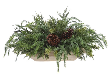 Mixed Pine with Pinecones Centerpiece