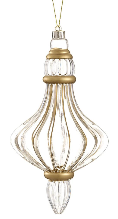 Gold-Trimmed Finial Ornament