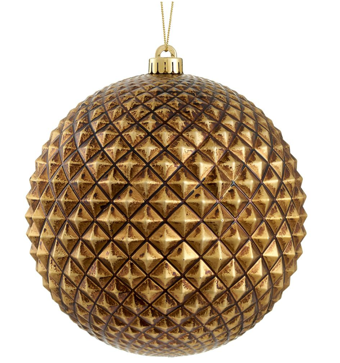 Antique Gold Diamond Ornament