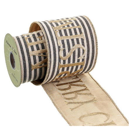 Striped Merry Christmas Ribbon 4"x5yds