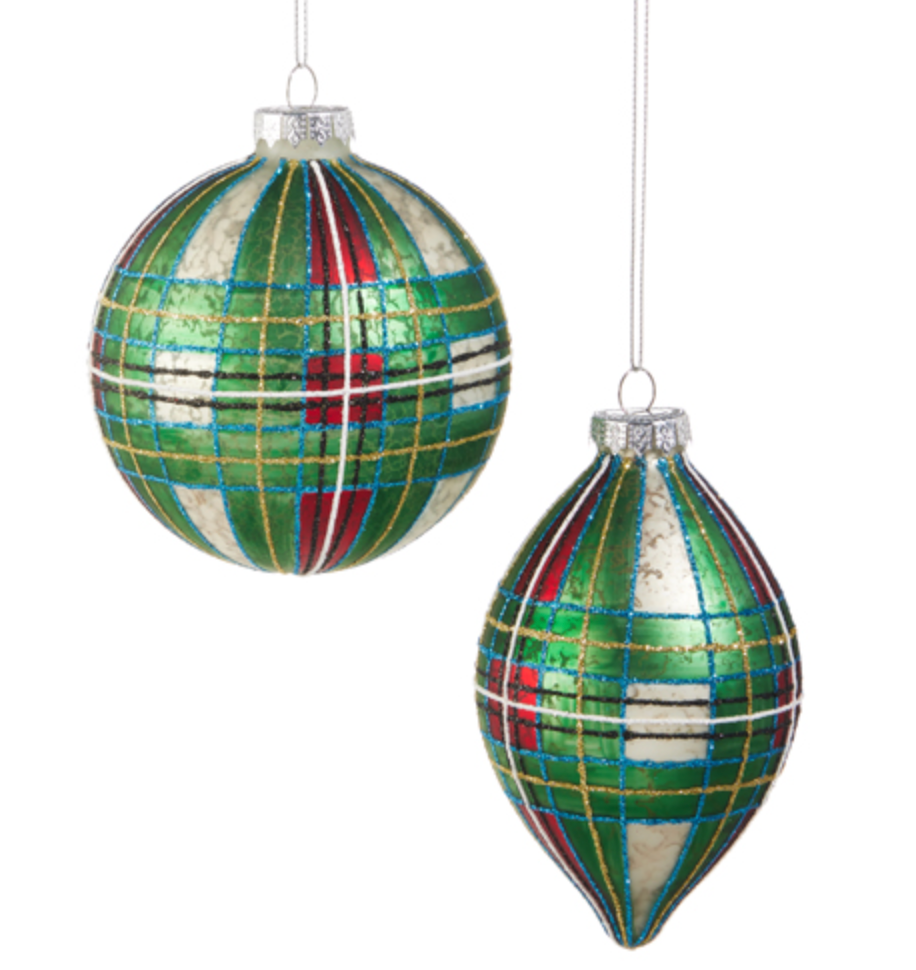Green Tartan Ornament