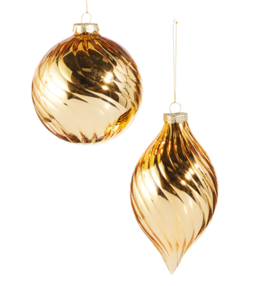 Gold Swirl Ornament