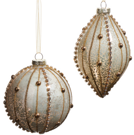 Antique Gold Embellished Ornament