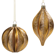 Gold Herringbone Ornament
