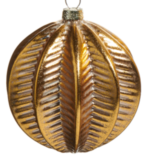 Gold Herringbone Ornament