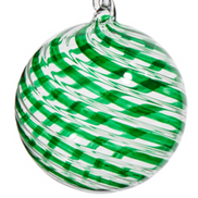 Green Swirl Glass Ornament