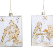 Nativity Glass Ornament