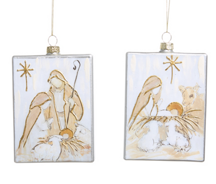 Nativity Glass Ornament