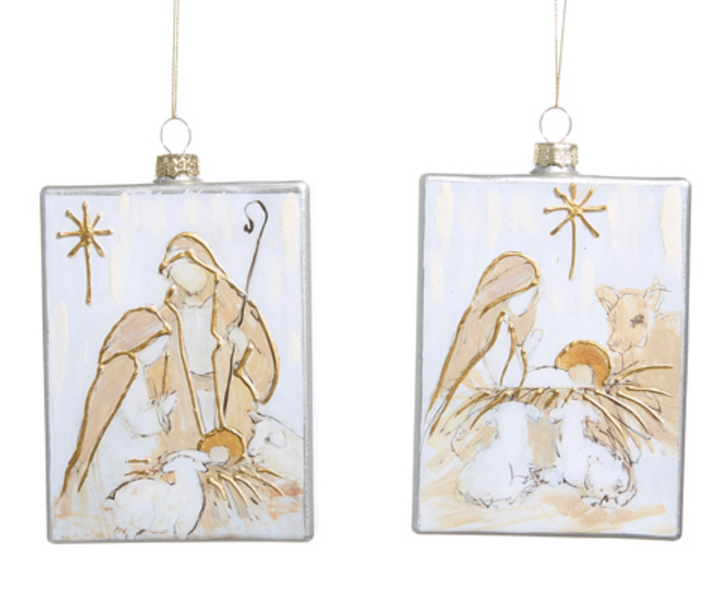 Nativity Glass Ornament