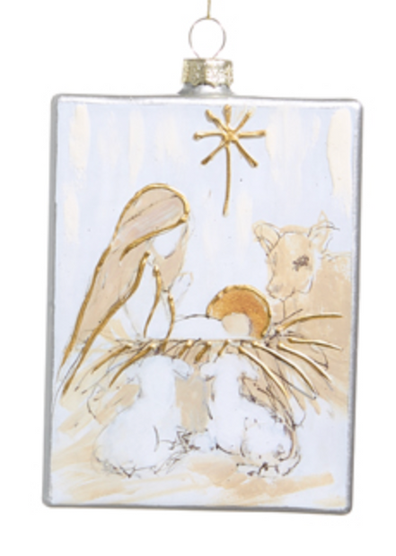 Nativity Glass Ornament