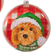 Merry Paws Glass Ornaments
