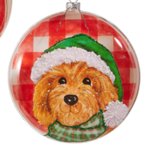Merry Paws Glass Ornaments