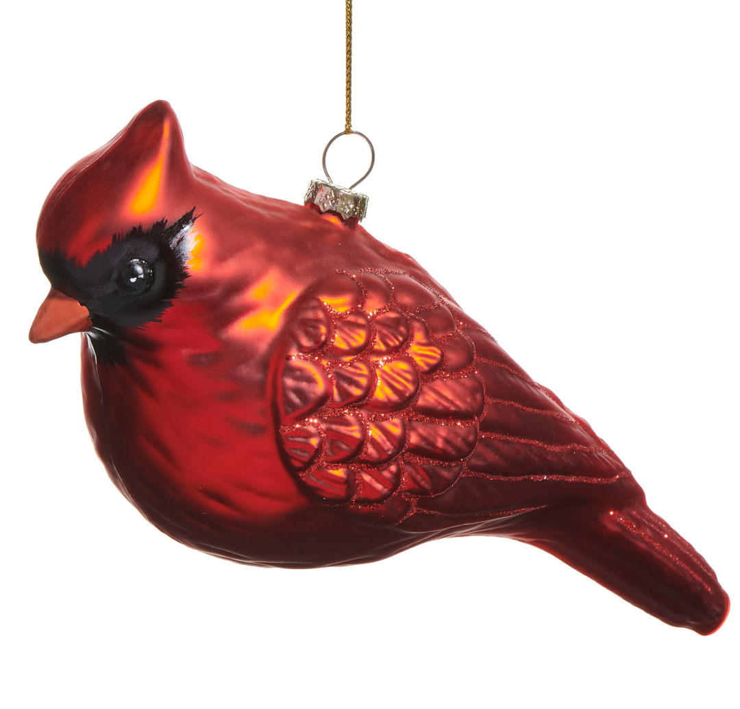 Glass Cardinal Ornament