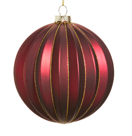 Berry Ribbed Ornament