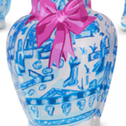 Chinoiserie Holiday Bow Acrylic Blocks