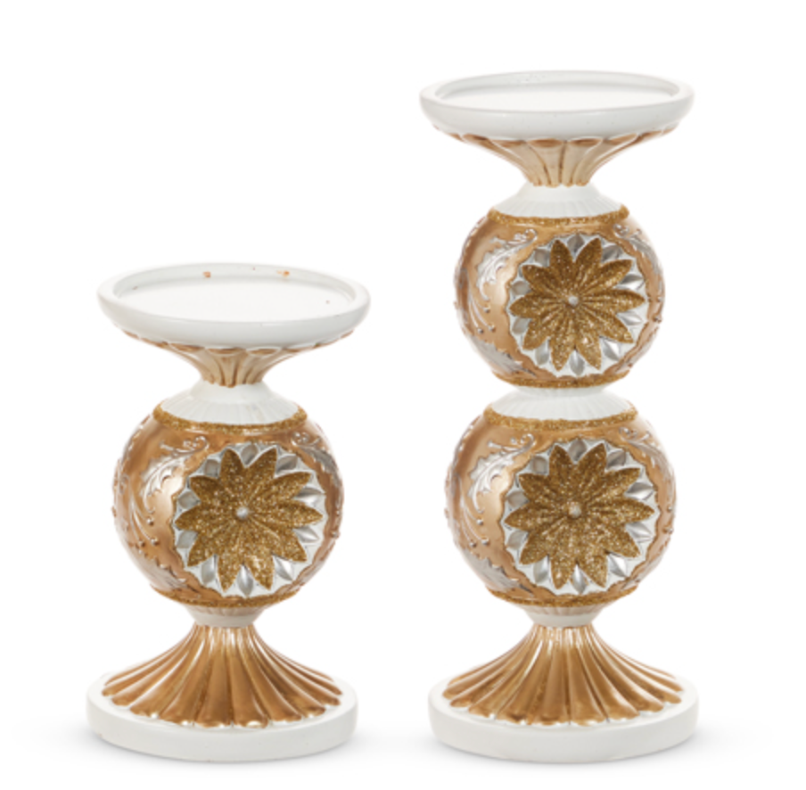 Vintage Gold and Silver Candle Holder