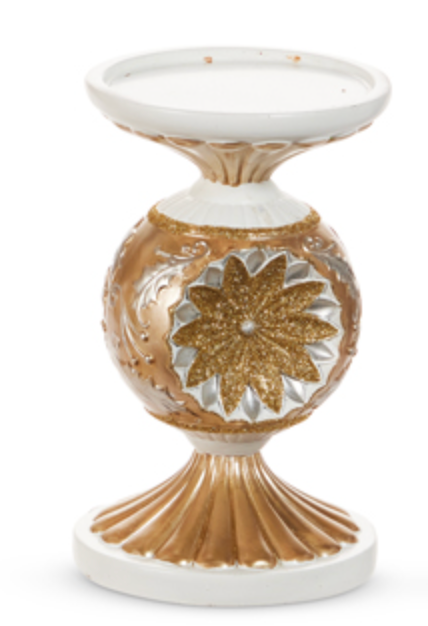 Vintage Gold and Silver Candle Holder