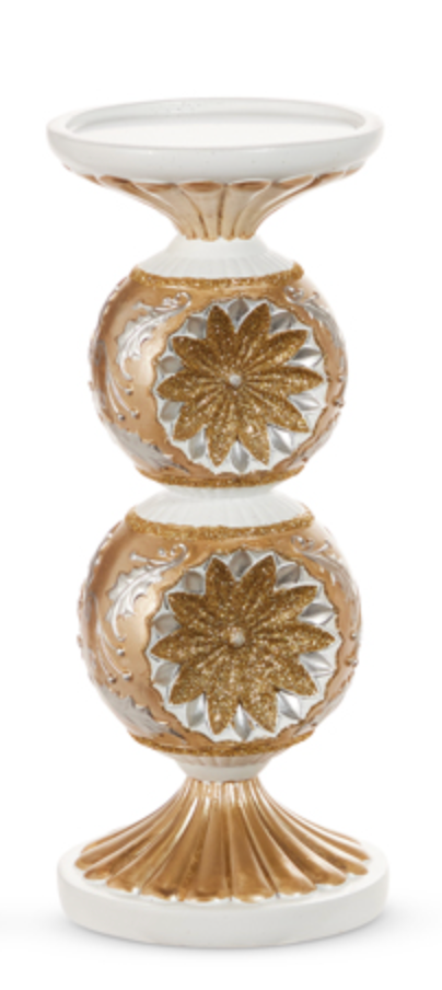 Vintage Gold and Silver Candle Holder