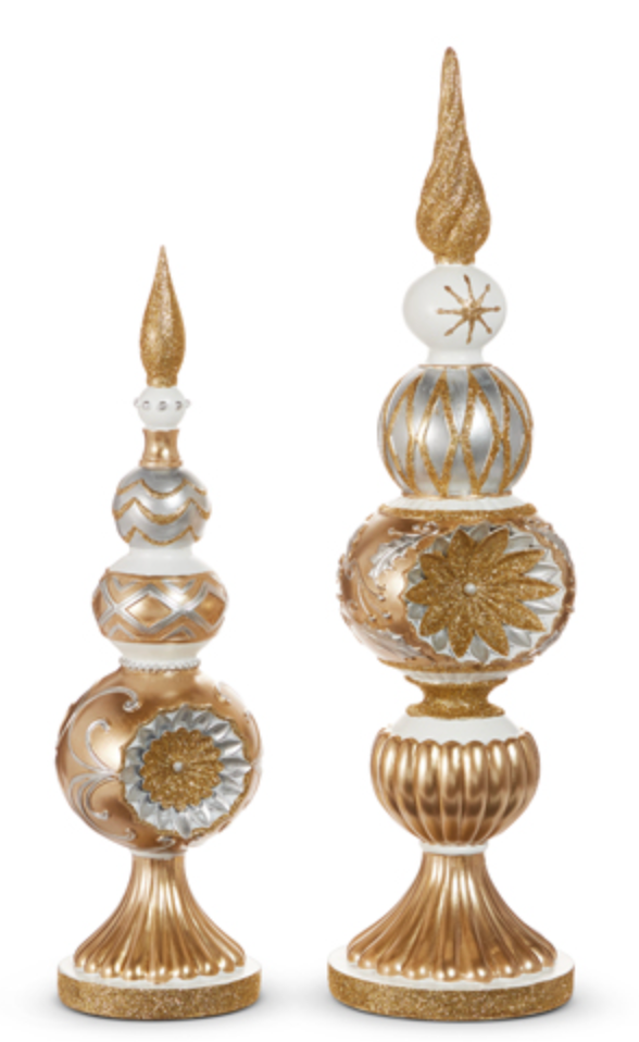 Vintage Gold and Silver Finials