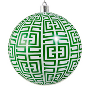 Green Greek Key Ornament