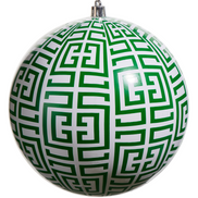 Green Greek Key Ornament