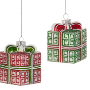 Greek Key Gift Box Ornament
