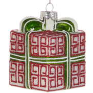 Greek Key Gift Box Ornament