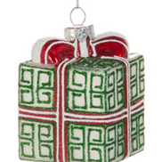 Greek Key Gift Box Ornament