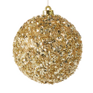 Gold Sequin Beaded Ornament