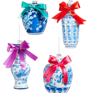 Chinoiserie Jar with Bow Ornament