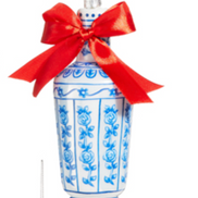 Chinoiserie Jar with Bow Ornament
