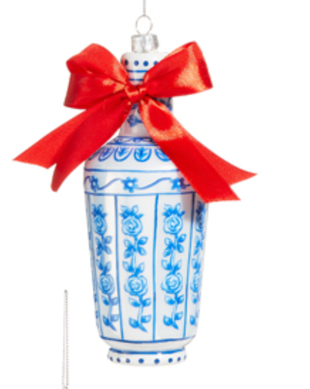 Chinoiserie Jar with Bow Ornament