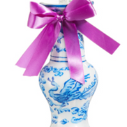 Chinoiserie Jar with Bow Ornament