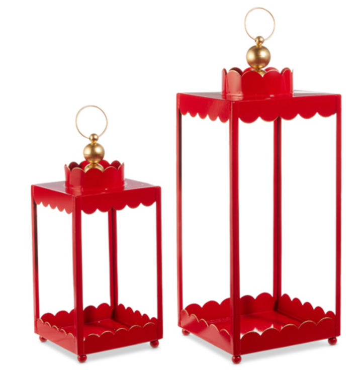 Red Scalloped Lantern