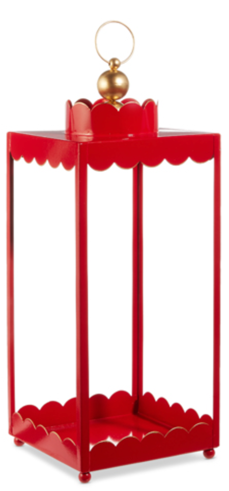 Red Scalloped Lantern