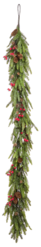 Norfolk Pine and Berry Garland 6'
