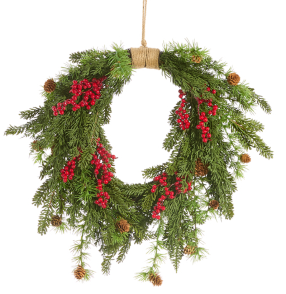 Cedar and Berry Wreath 24