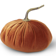 Orange Velvet Stuffed Pumpkin