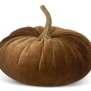 Brown Velvet Stuffed Pumpkin
