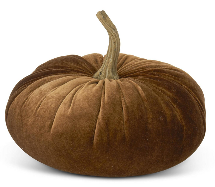 Brown Velvet Stuffed Pumpkin