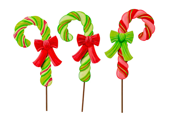 Green and Red Candy Cane Stakes