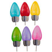 Colorful Christmas Bulb Stake